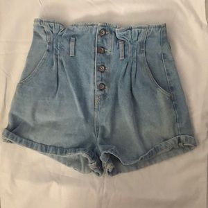High Waisted Denim Shorts